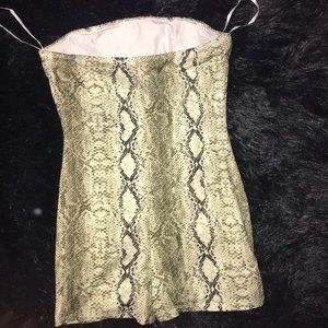 Snakeskin print romper